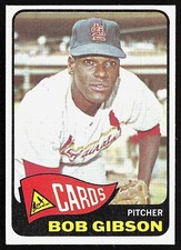 1965 TOPPS CARDINALS BOB GIBSON #320 VINTAGE BASEBALL CARD