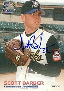 Scott Barber autographed Baseball Card (Minor League) 2001 Grandstand Rookie #22