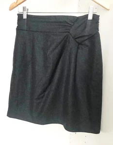 Nanette Lepore Womens Gray Wool Asymmetrical Waist Pencil Skirt sz 2 EUC - Picture 1 of 7