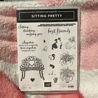 Stampin&#39; Up Used Sitting Pretty 16 piece photopolymer stamp,set