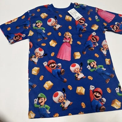Mario Bros T-Shirt Boy's 8-10 H&M Multicolor Graphic Tee Short Sleeve - Image 1 of 4