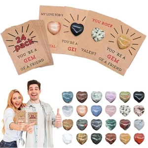 Versatile 24 Pack Valentines Cards Durable Heart Ornaments - Picture 1 of 10