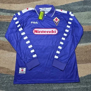 Maglia Home Fiorentina 1997-98 Fila Nintendo Manica Lunga Made In Italy Medium - Foto 1 di 11