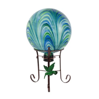 Bola de observación de 10" de diámetro con soporte de metal de 8,5" para interiores y exteriores Globo esférico... Foto 1 de 4