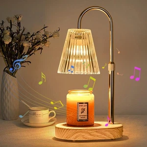 Lampada Scaldacandele con Altoparlante Bluetooth, Lampada Candela Elettrica con Timer, D... - Foto 1 di 6
