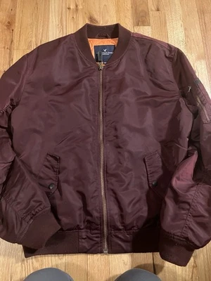 american eagle bomber jacket size medium Red - Image 1 of 3