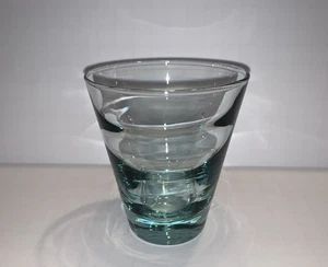 Vidrio ondulado de jugo plano vintage Aqua de Libbey Glass Company - Imagen 1 de 6