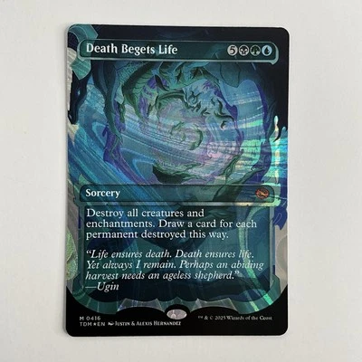 MTG Death Begets Life (0416) *HALO GHOSTFIRE FOIL* Tarkir TDM NM/MT Ships Today - Image 1 of 2