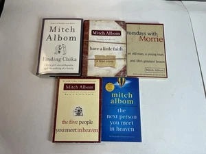 Lot Of 5 Books By Mitch Albom PB/HB Tuesdays with Morrie Have A Little Faith - Imagen 1 de 14