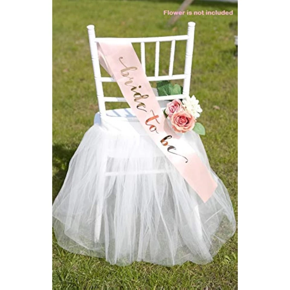Silla UNIQOOO Tul Tutú Decoración para Ducha Nupcial | Fiesta Cumpleaños Foto 1 de 1