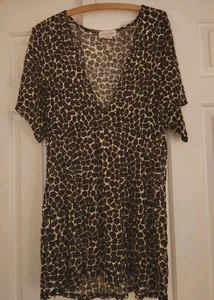 Jordan Taylor schwarz/weiß Giraffe Badeanzug Überkleid Damengröße Large  - Bild 1 von 2
