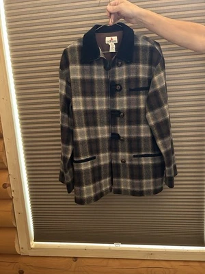 Chaqueta Blazer Vintage Años 90 Crazy Horse Cuadros Cuello Pana Talla S Foto 1 de 4