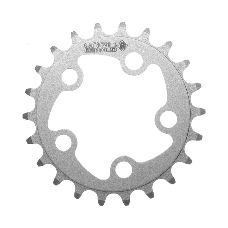 ORIGIN8 Alloy Blade58mm 5-bolt 22T 6061-T6 Silver Chainring - Image 1 of 1