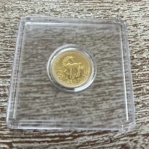 1994 China Gold 1/10 Oz. Unicorn Coin 10 Yuan In Square Plastic Holder - Picture 1 of 4
