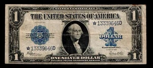 ⭐️$1 1923 Large Size Silver Certificate Note STAR Blue Seal Free Shipping (#137) - Picture 1 of 2