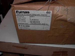 NEW OLD STOCK FURNAS MAGNETIC  STARTER F-7.5 -208 / 240 V 1 PH NEMA 1 - Picture 1 of 3
