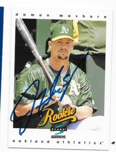 DAMON MASHORE 1997 SCORE AUTOGRAPHED SIGNED # 321 OAKLAND A'S