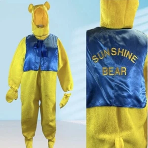 Adult XL Yellow Jumpsuit SUNSHINE Care Bears Halloween Cosplay Costume 7pc - Picture 1 of 9