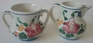 Red Wing Keramik Orleans Muster Vintage um 1941 Zucker & Milchkännchen Set - Bild 1 von 1