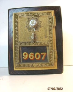 Vintage Post Office Box Door Bank With Combination (6” x 5” x 5”) - Picture 1 of 6