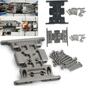 1x CNC Metal Transmission Center Skid Plate For Axial SCX10 1/10 RC Rock Crawler - Picture 1 of 23