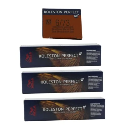 Wella Koleston 3 x 60 ml 6/73 dunkelblond braun gold Set