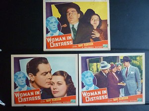 1937 WOMAN IN DISTRESS - 6 LOBBY CARDS - CRIME COMEDY - MAY ROBSON - DEAN JAGGER