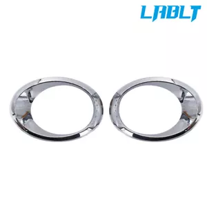 LABLT Pair of Fog Lights Chrome Lamps Cover Bezel Trim For 2013-2016 Ford Fusion - Foto 1 di 6