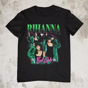 Rihanna Inspired 90's Style Shirt Black Men All Size T-shirt B030 - Picture 1 of 3