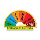 Australian Fire Danger Sticker Decal Hot Funny Straya Summer Outback