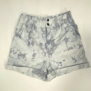 Universal Thread Paperbag Shorts Womens Large Tie Dye High Rise Blue Tie-Dye  - Picture 1 of 13