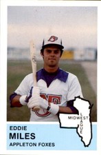 1982 Appleton Foxes Fritsch #20 Eddie Miles Fern Creek Kentucky KY Baseball Card