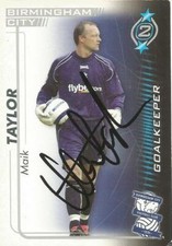 MAIK TAYLOR SIGNED BIRMINGHAM 2005/2006 SHOOT OUT TRADING CARD+COA
