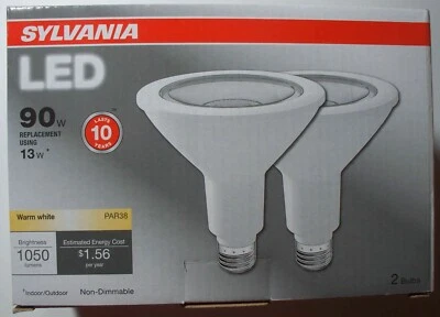 Sylvania LED 2 Pack 90W/13W PAR38 - Warm White 3000K - Outdoor - Combo Ship - Image 1 of 2
