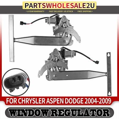 2x Rear Side Power Window Regulator w/ Motor for Chrysler Aspen Dodge Durango - Image 1 of 4