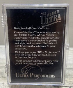 1993 Fleer Ultra Performers 10 Card Factory Set #050799