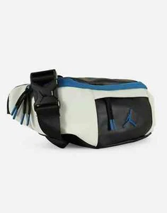 Nike Air Jordan Retro 10 Crossbody Sling Jumpman Bag 9A0188-459 Black White Blue - Picture 1 of 5