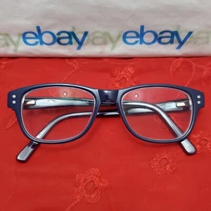 SEE 1773 C7 Navy Blue On Red 48¤16 135 Unisex Square Eyeglasses "Frames Only" - Picture 1 of 24