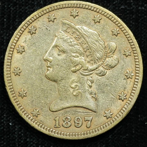 1897 (Philadelphia) $10 Liberty Head US Gold Eagle Coin (#2) Cover