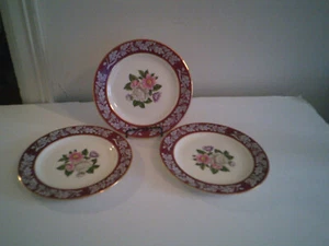 3 platos de pan y mantequilla Homer Laughlin Century Service Regal rojo 7 1/4" - Imagen 1 de 5