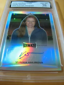 VLADKA UHLIROVA 2016 HOJA METAL TENIS AUTÓGRAFO # VU1 GRADO 10 L@@@K B - Imagen 1 de 2