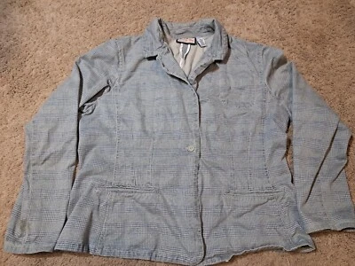 Women's Jamaica Bay Gray/blue  Blazer Jacket Size 16 - Image 1 of 4