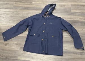 Coleman's Hooded Raincoat Full Zip Weatherproof Waterproof Men's Size M/L Blue - Picture 1 of 5