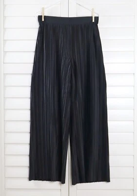 ANN TAYLOR новый с Ярлыками $118 черный плиссированные широкие ноги Palazzo платье брюки размер 6 - Изображение 1 из 4