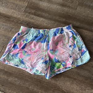 Lilly Pulitzer Luxletic Ocean Trail Shorts Peony For Your Thoughts Size L