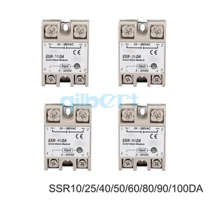 SSR Single-phase Solid State Relay 10-100A DC-AC Input 3-32VDC Load 24-380VAC - Picture 1 of 6