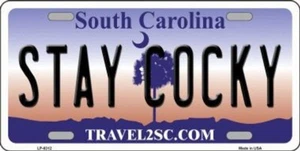Targa Targa Stay Cocky South Carolina Novità in Metallo - Foto 1 di 1