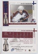 2003-04 Pacific Quest for the Cup Blue /150 Peter Forsberg #23 HOF