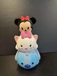 Disney Tsum Tsum Minnie Mouse Marie Aristocats Stitch Coin Piggy Bank 10” - Picture 1 of 3