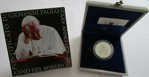 Vatikan 5 Euro 2003 Rosenkranzjahr Silber - Picture 1 of 3